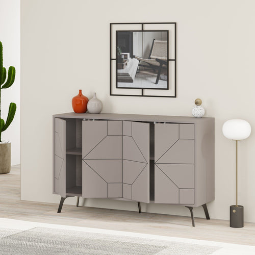 Asir Credenza con 4 ante Dune Cappuccino