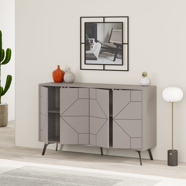 Asir Credenza con 4 ante Dune Cappuccino