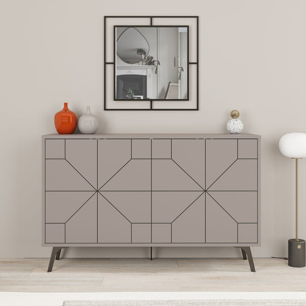 Asir Credenza con 4 ante Dune Cappuccino