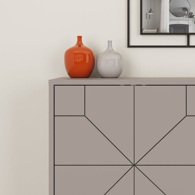 Asir Credenza con 4 ante Dune Cappuccino