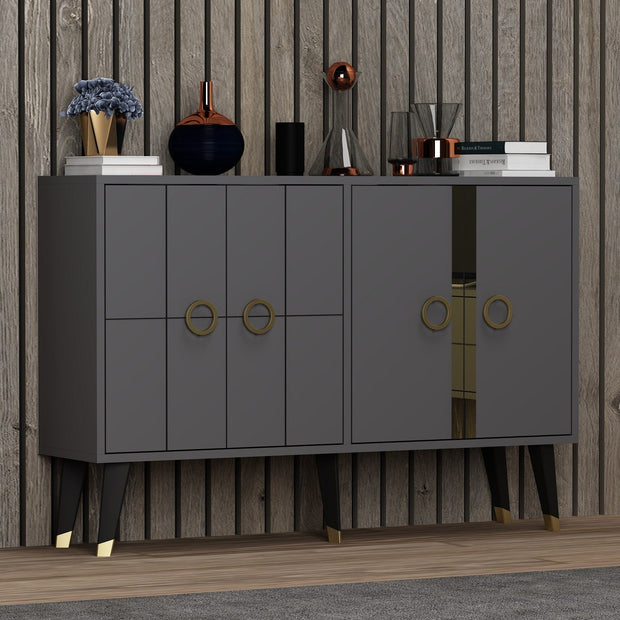 Asir Credenza con 4 ante Eagle Antracite