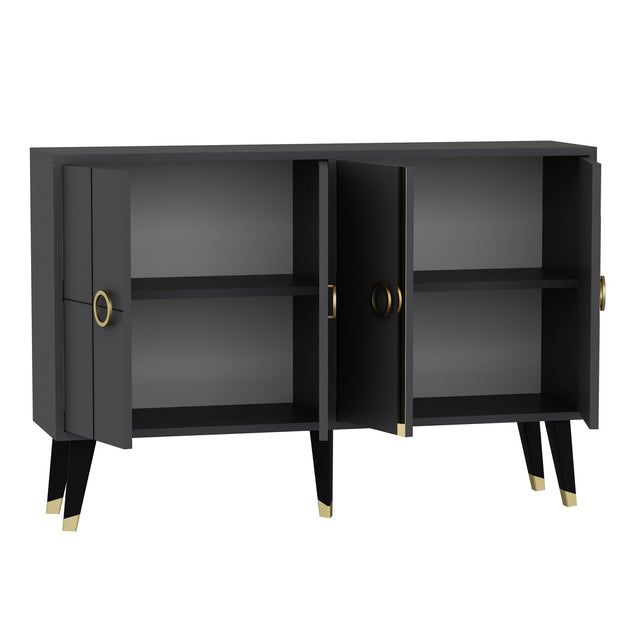 Asir Credenza con 4 ante Eagle Antracite