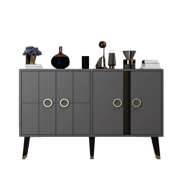 Asir Credenza con 4 ante Eagle Antracite