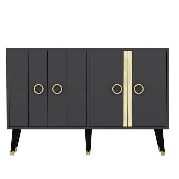 Asir Credenza con 4 ante Eagle Antracite