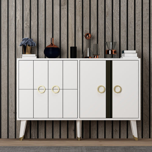 Asir Credenza con 4 ante Eagle Bianco