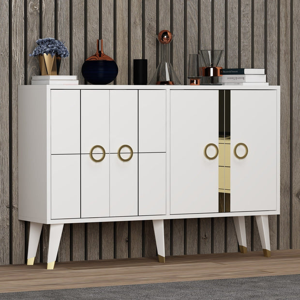 Asir Credenza con 4 ante Eagle Bianco