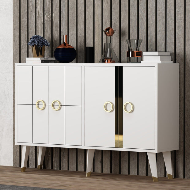 Asir Credenza con 4 ante Eagle Bianco
