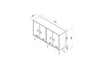 Asir Credenza con 4 ante Eagle Bianco