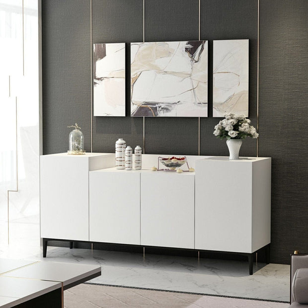 Asir Credenza con 4 ante Ellaria Bianco