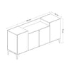 Asir Credenza con 4 ante Ellaria Bianco