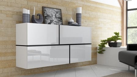 Halmar Credenza con 4 ante Goya Bianco