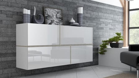 Halmar Credenza con 4 ante Goya Bianco