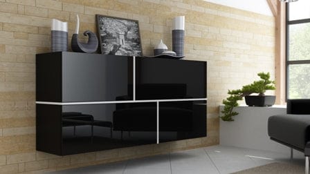 Halmar Credenza con 4 ante Goya Nero