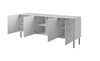 Halmar Credenza con 4 ante Hole Bianco