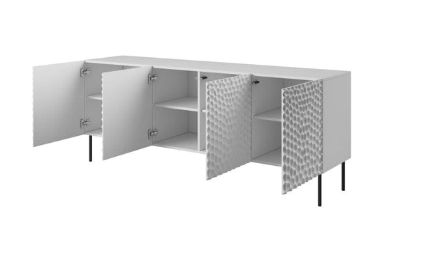 Halmar Credenza con 4 ante Hole Bianco