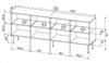 Halmar Credenza con 4 ante Hole Bianco