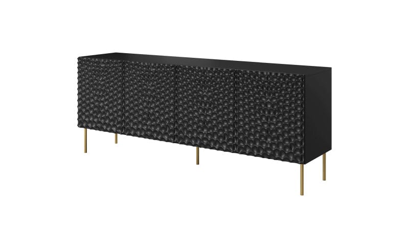 Halmar Credenza con 4 ante Hole Nero