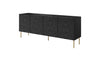 Halmar Credenza con 4 ante Hole Nero