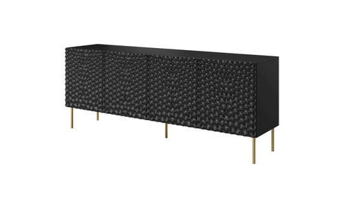 Halmar Credenza con 4 ante Hole Nero