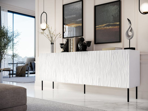 Halmar Credenza con 4 ante Jungle Bianco