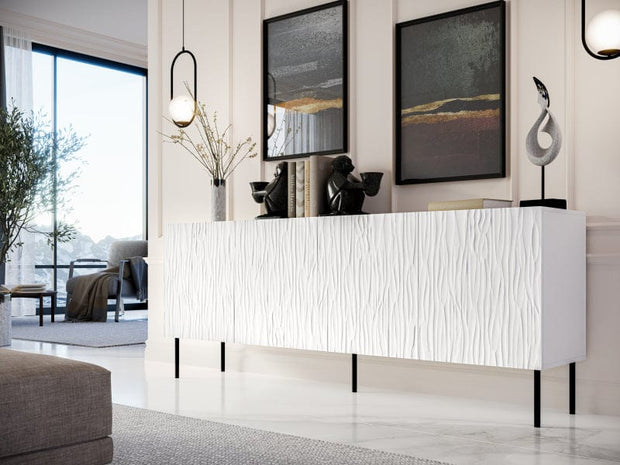 Halmar Credenza con 4 ante Jungle Bianco