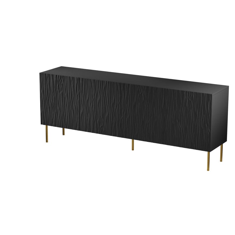 Halmar Credenza con 4 ante Jungle Nero