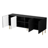 Halmar Credenza con 4 ante Jungle Nero