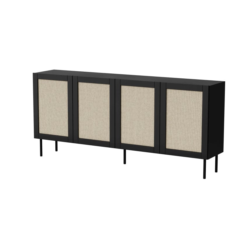 Halmar Credenza con 4 ante Juta Nero