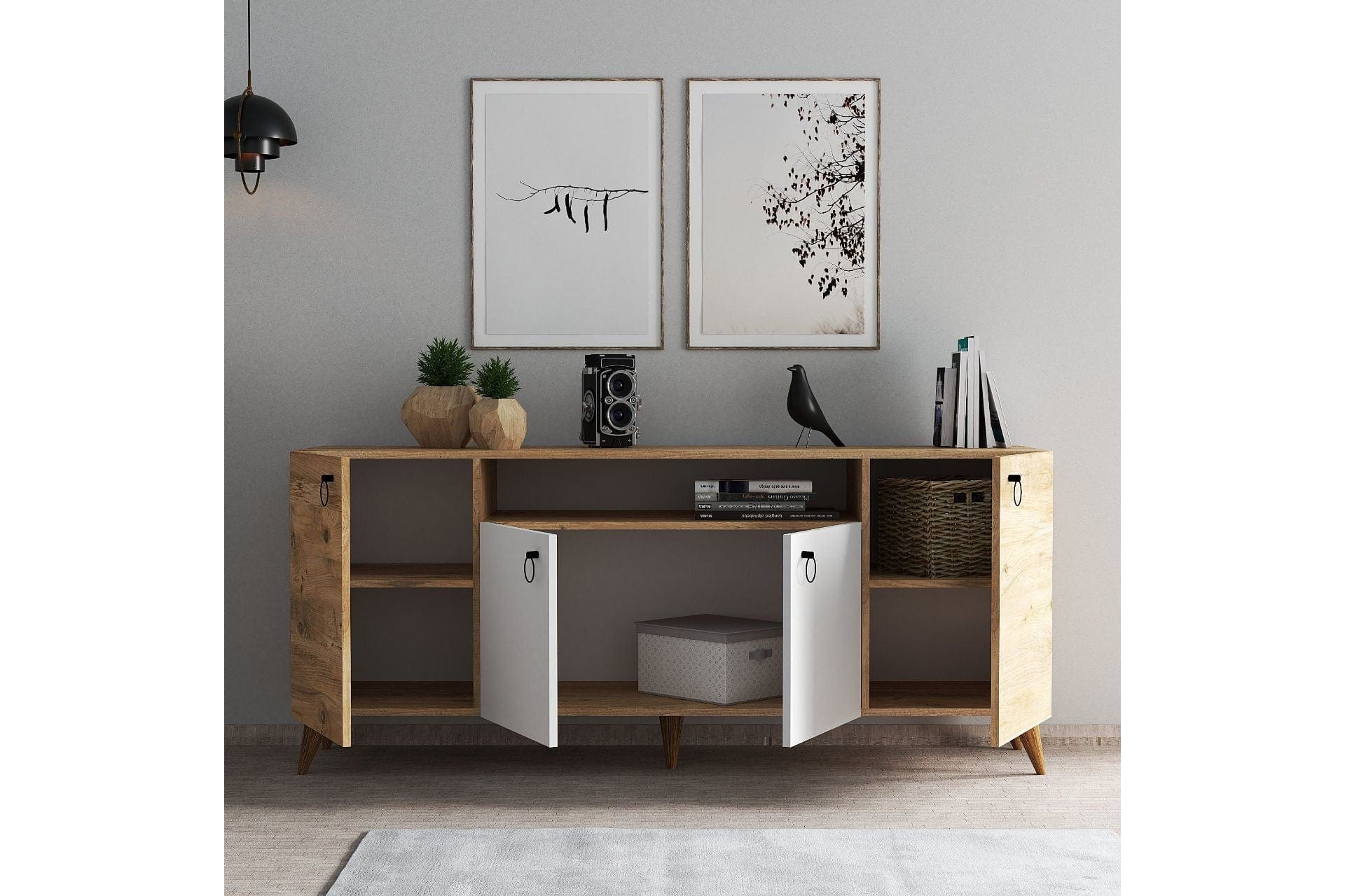 Asir Credenza con 4 ante Karol 0203 Bianco