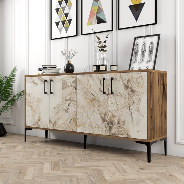 Asir Credenza con 4 ante Kiev 160 Marmo