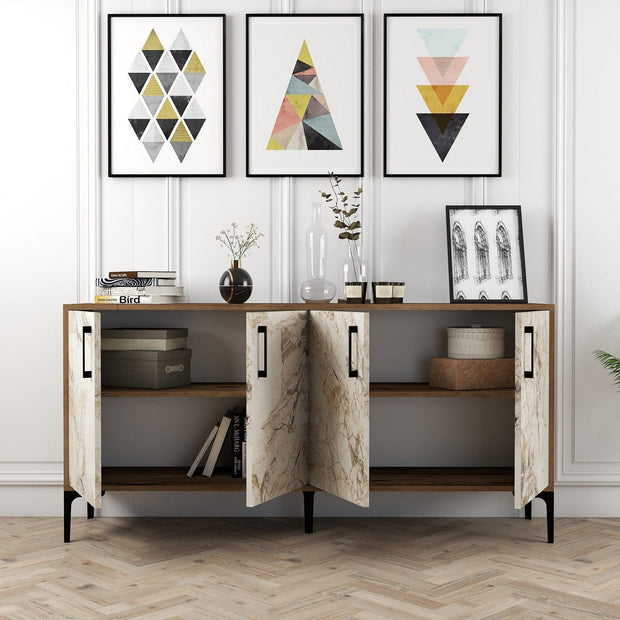Asir Credenza con 4 ante Kiev 160 Marmo