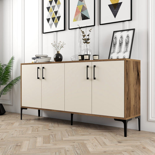Asir Credenza con 4 ante Kiev 160 Noce