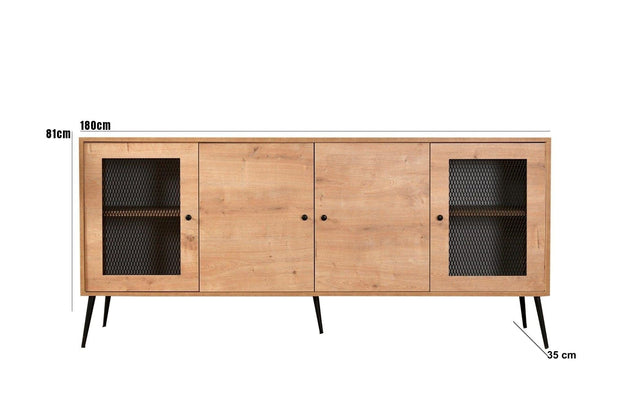 Asir Credenza con 4 ante Levander Quercia