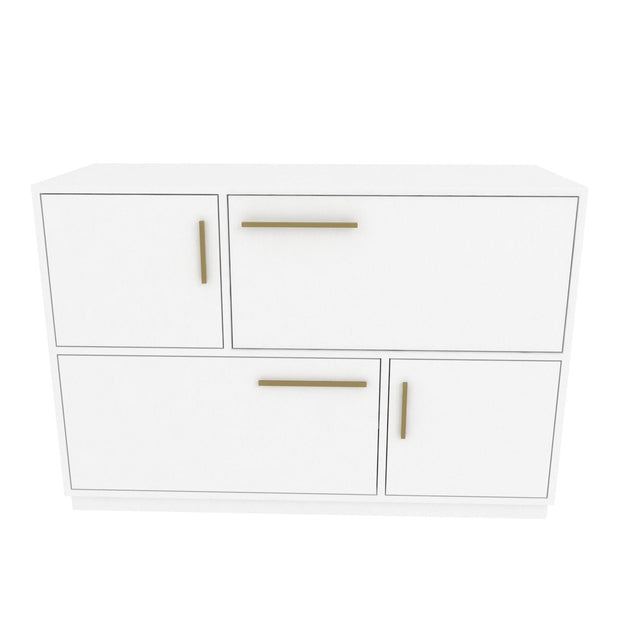 Asir Credenza con 4 ante Mares Bianco