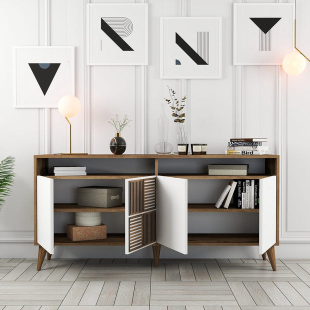 Asir Credenza con 4 ante Milan 160 Bianco