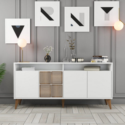 Asir Credenza con 4 ante Milan 160 Bianco