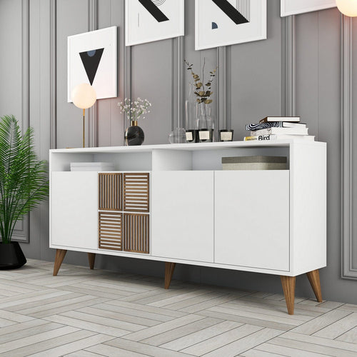 Asir Credenza con 4 ante Milan 160 Bianco