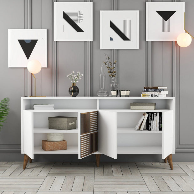 Asir Credenza con 4 ante Milan 160 Bianco