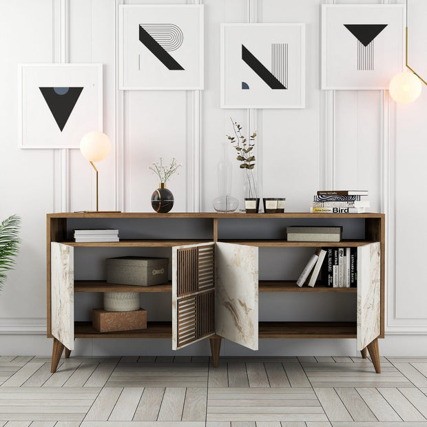 Asir Credenza con 4 ante Milan 160 Marmo