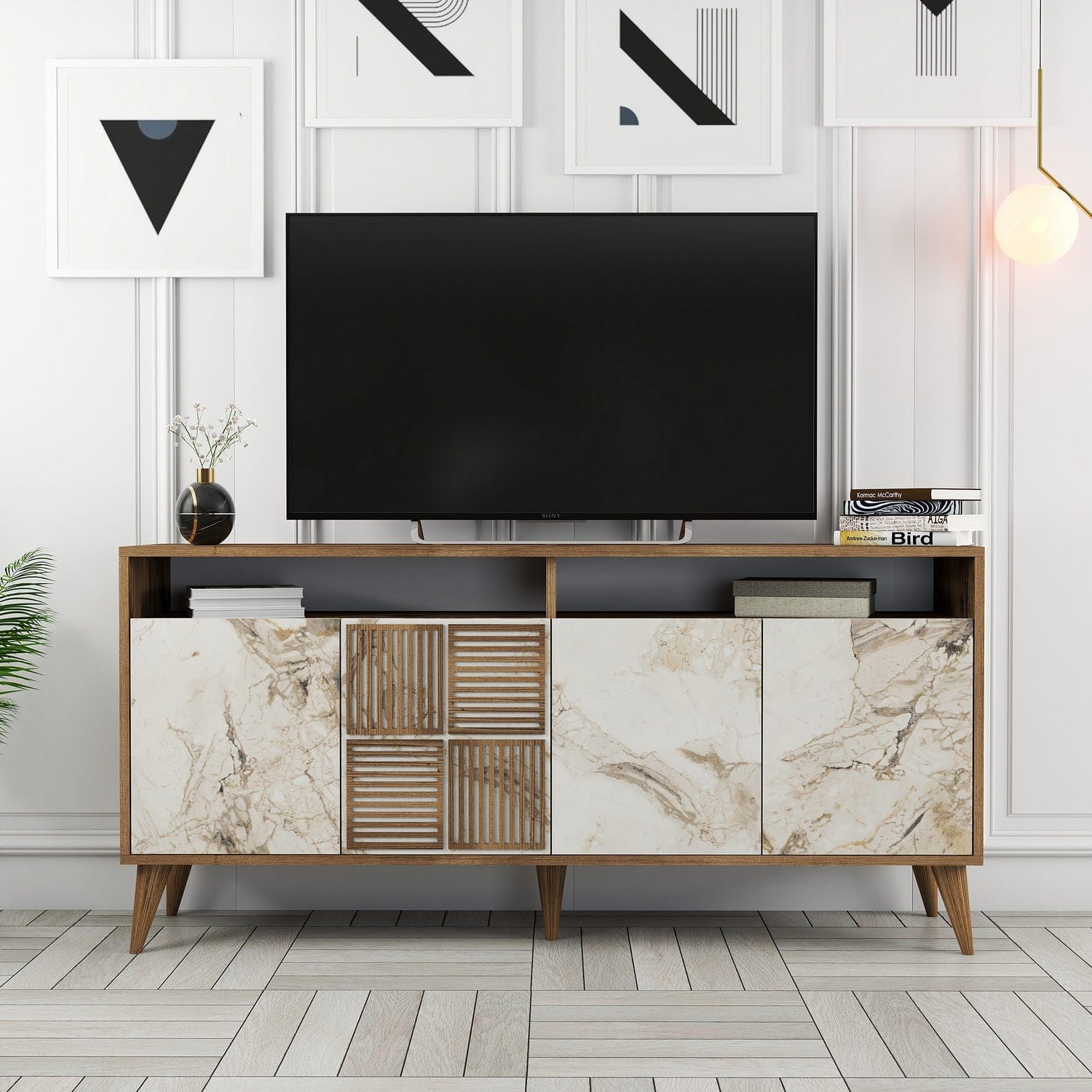 Asir Credenza con 4 ante Milan 160 Marmo