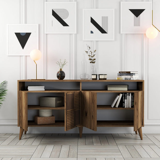 Asir Credenza con 4 ante Milan 160 Noce