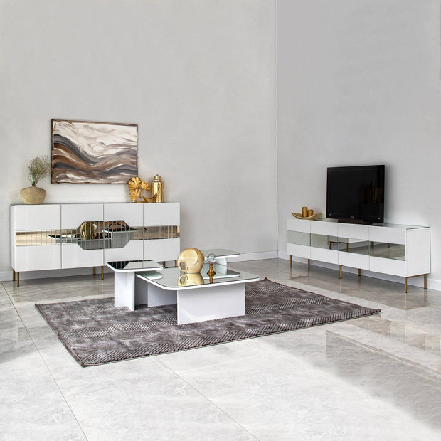 Asir Credenza con 4 ante Milan Bianco