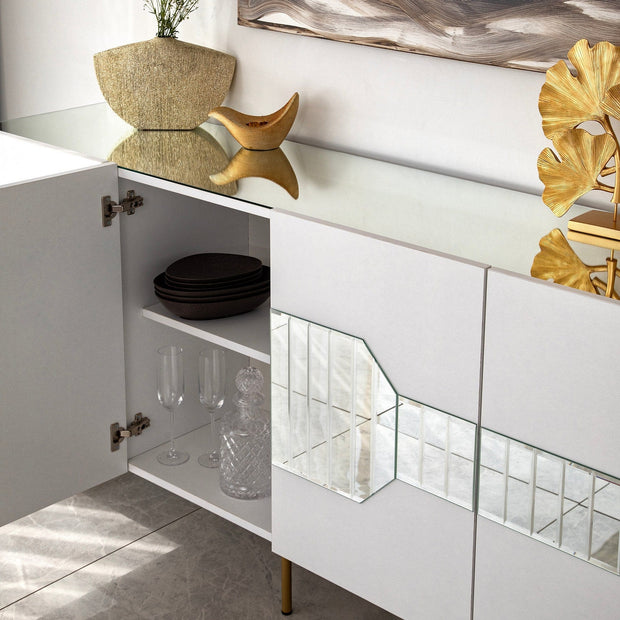 Asir Credenza con 4 ante Milan Bianco