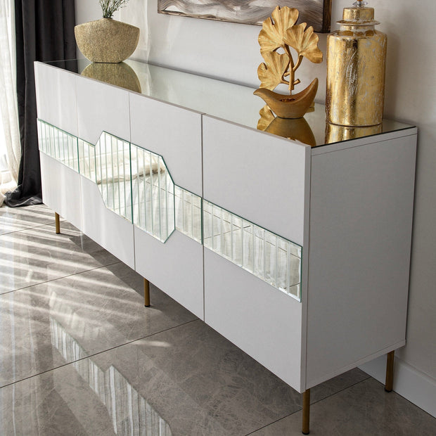 Asir Credenza con 4 ante Milan Bianco
