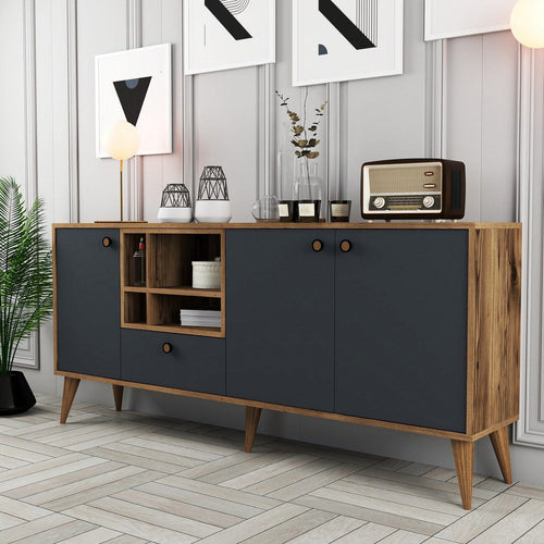 Asir Credenza con 4 ante Napoli Antracite