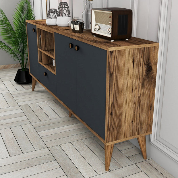 Asir Credenza con 4 ante Napoli Antracite
