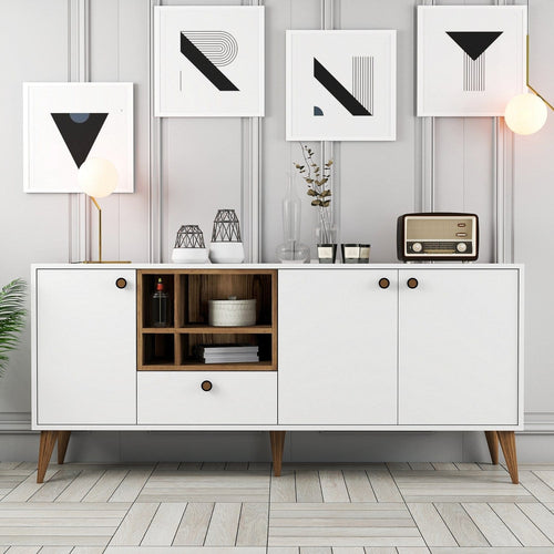 Asir Credenza con 4 ante Napoli Bianco