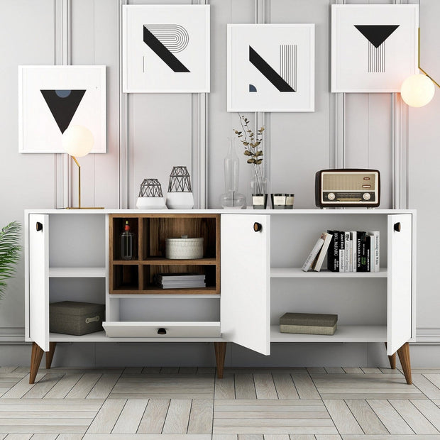Asir Credenza con 4 ante Napoli Bianco