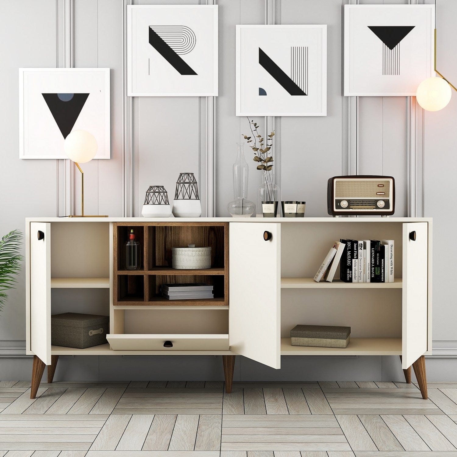 Asir Credenza con 4 ante Napoli Crema