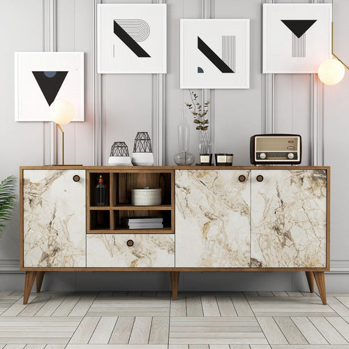 Asir Credenza con 4 ante Napoli Marmo